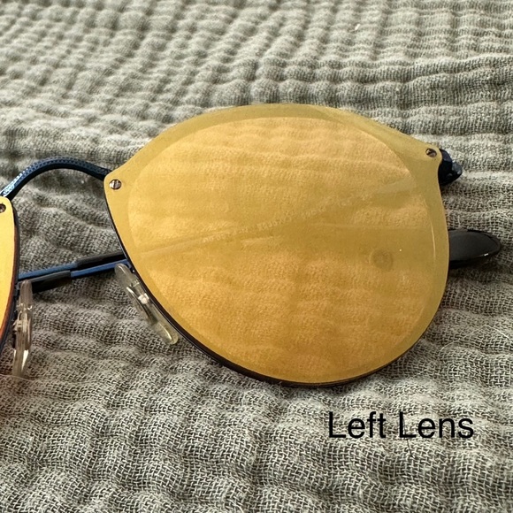 Ray-Ban Blaze 59mm Round Mirrored Sunglasses - Picture 9 of 9